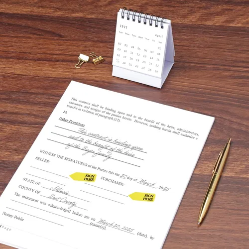 Miniatura 6 de Redi-Tag 91001 - Recambios para bandera de página de mensaje de flecha, "Sign Here", amarillo, 120 banderas por rollo (caja de 6 rollos)