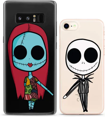 Miniatura 9 de Fundas a juego para parejas compatibles con iPhone 16 15 14 13 12 11 Pro Max Mini Xs X 6s 8 Plus 7+ Xr 10 SE 5 Nightmare Undead Couple Forever