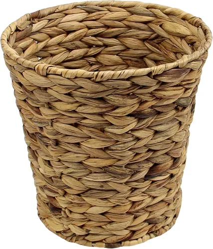 Miniatura 7 de Casaphoria Cestas cuadradas de almacenamiento de jacinto irregular, cesta de jacinto de agua tejida a mano natural, cestas rectangulares duraderas