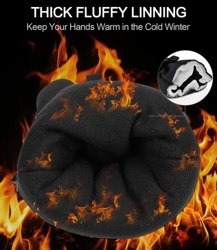 Miniatura 6 de Guantes de invierno para hombres y mujeres, guantes de snowboard y esquí, impermeables y aislados, resistentes al viento para clima frío