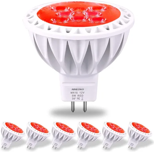 Miniatura 8 de Bombillas LED MR16, paquete de 6, 5 W (equivalente a 50 W de halógeno) 2700 K, blanco cálido, base GU5.3, 12 V, reflector no regulable, 38°, 450 lm