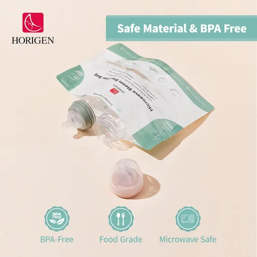 Miniatura 5 de Paquete de 16 bolsas esterilizadoras de microondas más grandes, bolsas esterilizadoras reutilizables para biberones (20 usos por bolsa), bolsas