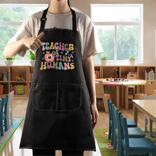 Miniatura 3 de WZMPA Delantales de jardín de infantes, regalo ajustable de agradecimiento para maestros de preescolar de humanos pequeños
