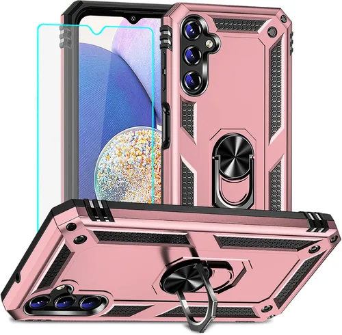 Miniatura 20 de Yiakeng Funda para teléfono Galaxy A12, Samsung A12 con protector de pantalla HD, fundas protectoras de grado militar con anillo para Samsung Galaxy