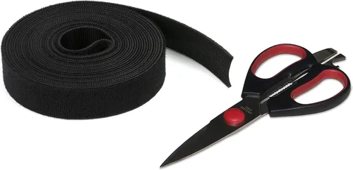 Miniatura 2 de Envisioned Rollo reutilizable de cierre de gancho y bucle de agarre fuerte con terciopelo de microfibra suave al tacto 1" x 16