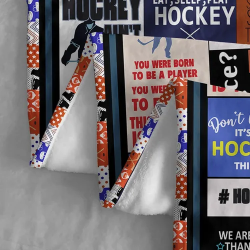 Miniatura 4 de Manta de hockey, regalos para niños y niños, suave y acogedora ropa de cama de hockey, manta de vellón, regalos de hockey para hombres y mujeres