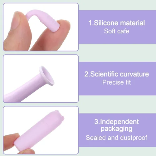 Miniatura 3 de 6 piezas de removedor de lentes de contacto de silicona suave, herramienta de inserción de contactos con bonita caja de almacenamiento, removedor