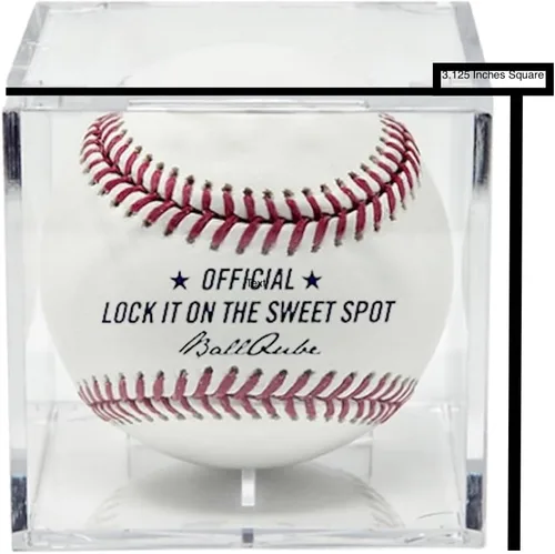 Miniatura 7 de BallQube - Soporte de béisbol para gradas de acrílico, fabricado en los Estados Unidos
