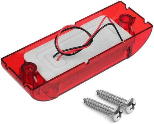 Miniatura 7 de Partsam Luces de marcador LED rectangulares de 2" X 6" con 13 diodos con reflector (2 rojos+10 ámbar)