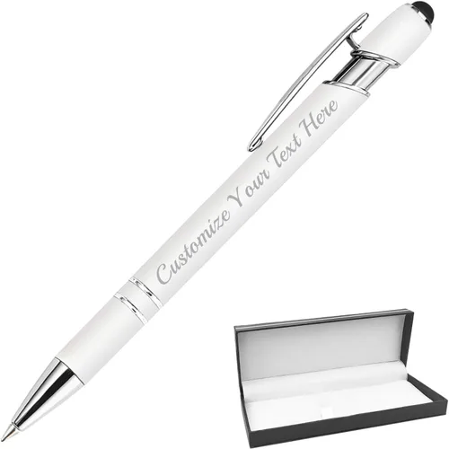 Miniatura 37 de Bolígrafos personalizados con punta de lápiz digital, bolígrafos grabados personalizados, bolígrafo de bola de tacto suave, bolígrafos con nombre