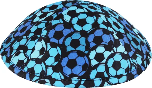 Miniatura 2 de Zion Judaica Sports Kippah - Patrón de pelota para adultos y niños, 6 pulgadas, Skullcap Yamaka para barbat Mitzvah Chuppah boda