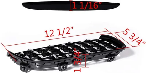 Miniatura 7 de Rejilla de Riñón Cromada con Malla Brillante en Negro Compatible con BMW 323i 325xi 330i 328i 328xi 335i 335xi E90 E91 Pre-LCI de 2005-2008