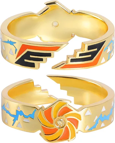 LANMENSY Demon Slayer Anillos de anime Joyería original de plata de ley 925 "All24 estilos" nuevo Tamaño ajustable Kimetsu No Yaiba Cosplay Moda