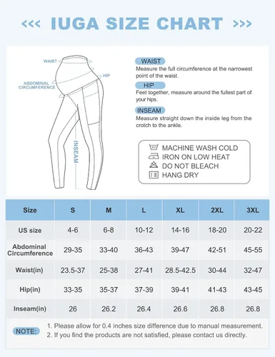 Miniatura 7 de IUGA Leggings de maternidad sobre el vientre, leggings de entrenamiento de maternidad con bolsillos, leggings de embarazo para mujer, ropa deportiva