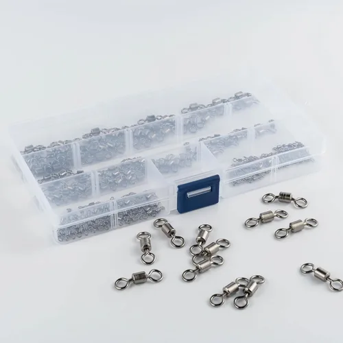 Miniatura 8 de Dr.Fish torcedor giratorio para pesca, de níquel negro y acero inoxidable, de 30 libras a 1500 libras