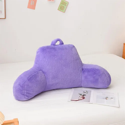 Miniatura 18 de Holawakaka Almohada Grande de Descanso para Cama de Piel Sintética con Brazos, Almohadas de Lectura de Piel de Conejo Perfectas para Adultos