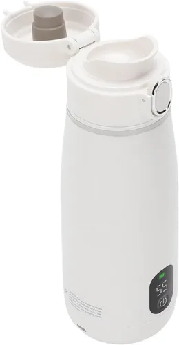 TOPINCN 11.8 fl oz 316 Caldera eléctrica portátil de acero inoxidable Calefacción inalámbrica Mini caldera de agua caliente para coche al aire libre