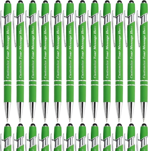 Miniatura 17 de Bolígrafos personalizados con lápiz capacitivo, bolígrafos grabados personalizados, impresos con tu logotipo o mensaje para Navidad, graduación