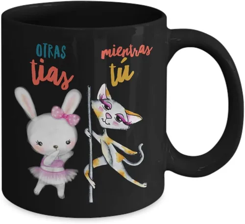Miniatura 2 de Regalo para tias Taza de cafe para hermana Perfecto regalo para navidad, graduados, profesionales y estudiantes Vaso con afirmaciones Negro