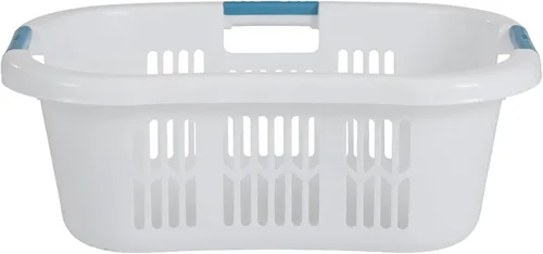 Miniatura 2 de Rubbermaid - Cesta de ropa sucia XL Hip-Hugger 2.1-bushel, color blanco para almacenamiento de ropa/baño/dormitorio/armario del hogar