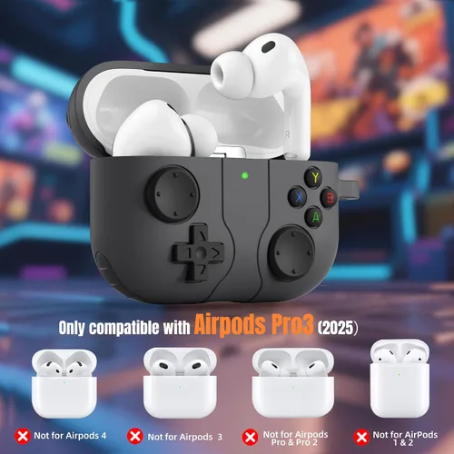 Miniatura 2 de Getino Funda de Juego para Estuche de AirPods Pro 3 2025, Cubierta de Silicona a Prueba de Golpes para Apple AirPods Pro 3 – con Kit de Limpieza