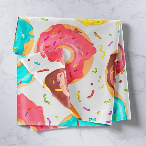 Miniatura 2 de Feelyou Tapiz femenino para colgar en la pared, tapiz de donas dulces para niños y niñas, donas de chocolate, crema, tapiz de pared lindo