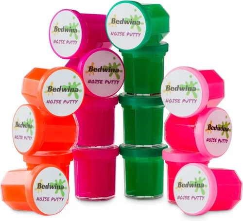Miniatura 7 de Mini masilla de ruido – (paquete de 48) slime para fiestas de lodos para niños de todas las edades, niños y niñas, masilla de ruido tonto de neón a