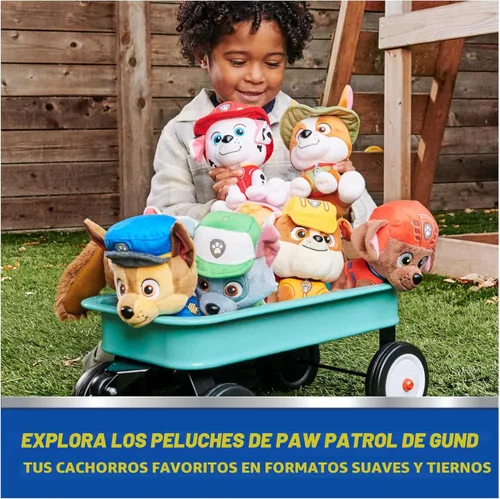 Miniatura 9 de GUND PAW Patrol Juguete Oficial de Peluche Chase Take Along Buddy, Animal de Peluche Premium para Edades de 1 Año en Adelante, Azul/Marrón, 13