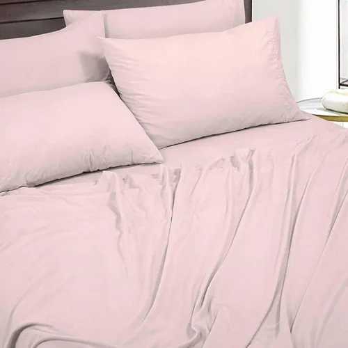 Miniatura 117 de ROYALE LINENS Juego de sábanas Cal King de 4 piezas, ropa de cama de microfibra suave cepillada de 1800 hilos, 1 sábana bajera, 1 sábana encimera, 2