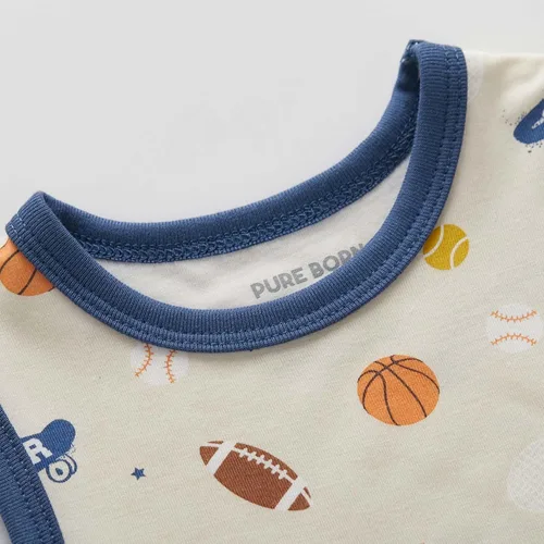 Miniatura 132 de pureborn Mameluco de algodón súper suave para bebés niños y niñas de 0 a 24 meses