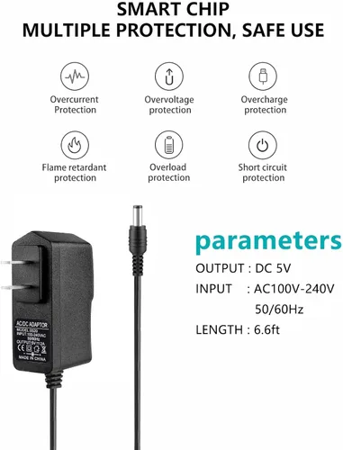 Miniatura 5 de Adaptador de cable de alimentación de 5 V CA compatible con Philips, Skylight, HP, Aluratek, BSIMB Smart Digital Picture Frame Cámaras Cable