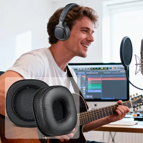 Miniatura 5 de SOULWIT Almohadillas de repuesto para auriculares Marshall MID ANC Active Noise Cancelling On-Ear Wireless Bluetooth Headphone, almohadillas