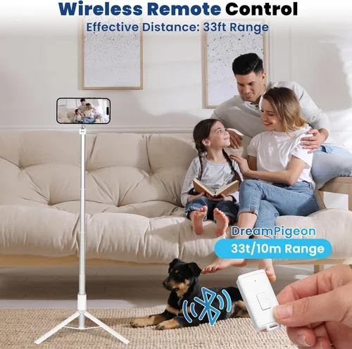Miniatura 3 de Trípode magnético de 65 pulgadas para iPhone con control remoto, trípode magnético para teléfono celular, trípode para selfie stick con toma