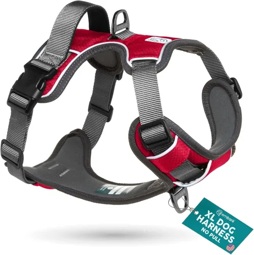 Miniatura 23 de Arnés para perro de aventura Embark, arnés para perro sin tirones con ribete reflectante para perros grandes - Nylon de grado militar, clip frontal