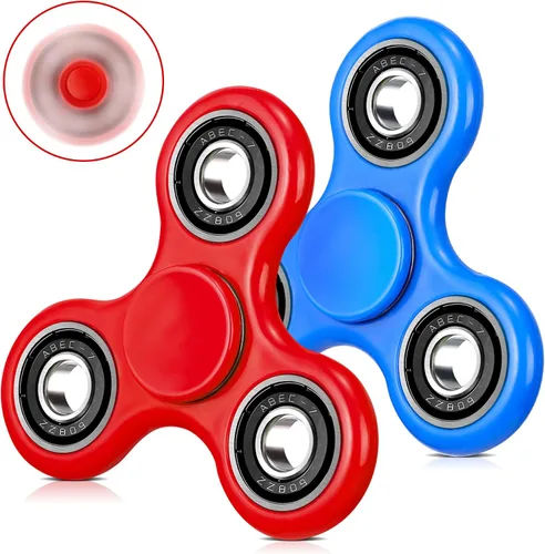 Miniatura 7 de WELLVO Fidget Spinner 2 piezas para niños adultos, juguetes sensoriales para aliviar la ansiedad y el estrés, mini juguete para ansiedad