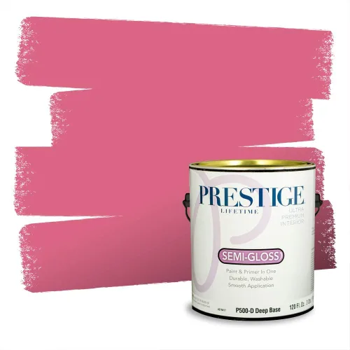 Miniatura 93 de Prestige Paints Pintura exterior e imprimación en uno, 1 galón, plano, coincidencia comparable de Valspar* Amber Rose*