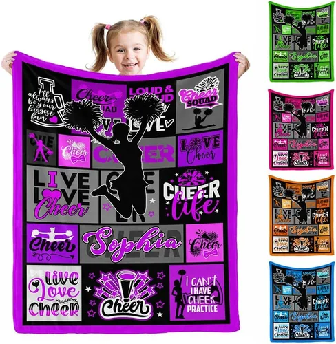 Miniatura 13 de Manta personalizada AOFUN con texto de nombre para adultos y niños, regalo para cumpleaños, boda, Día de San Valentín, 40x30 pulgadas, Estilo 1