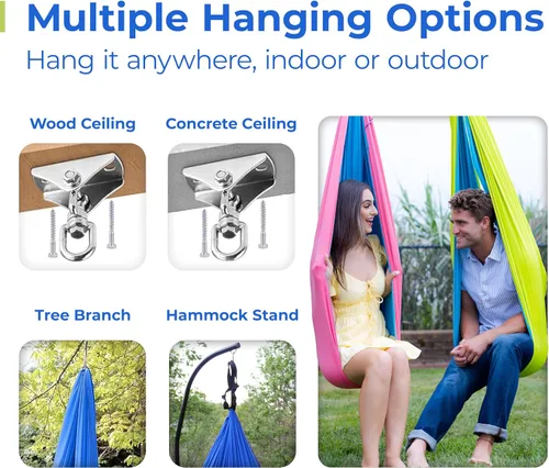 Miniatura 5 de AWA - Columpio sensorial para interiores para niños y adultos con necesidades especiales (incluye hardware) columpio interior para niños y adultos