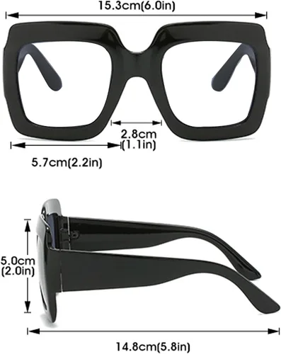 Miniatura 6 de Lentes de lectura para mujer, marco elegante, diseño cuadrado de gran tamaño, lentes de lectura para mujer