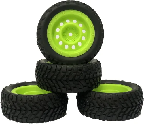 Miniatura 9 de 4 neumáticos de goma de 2.953 in con insertos de espuma y llantas de plástico de 0.472 in hexagonal para 1/10 en carretera RC Drift Touring Car 1/14