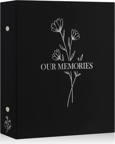 Miniatura 36 de Lanpn Álbumes de fotos pequeños de 4 x 6 pulgadas, 50 imágenes, paquete de 2 unidades, mini capacidad de lino Our Memories, juego de bolsillos