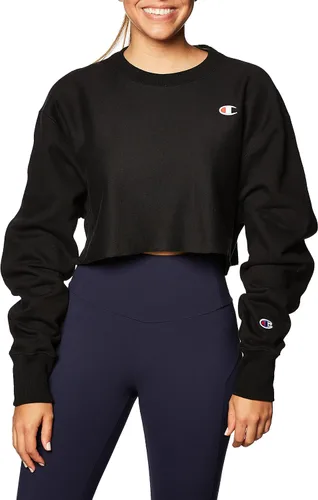 Miniatura 4 de Champion Camiseta corta de tejido inverso para mujer, pecho izquierdo C, Azul (Active Blue)