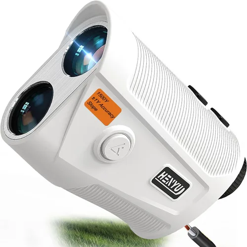 Telémetro de golf con pendiente, buscador láser de 1200 yardas para golf y caza, vibración de bloqueo de bandera de alta precisión, aumento 7X,