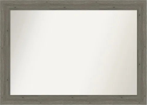 Miniatura 554 de Amanti Art Espejo de pared personalizado no biselado (24.5 x 24.5 pulgadas), marco gris marrón alta, varios tamaños personalizados, espejo de baño