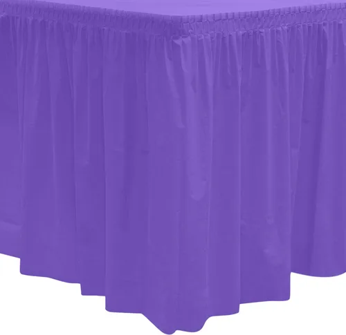 Miniatura 8 de Party Essentials Falda de mesa de plástico desechable resistente, 1 unidad, 29 pulgadas de ancho x 14 pies (168 pulgadas) de largo, amarillo