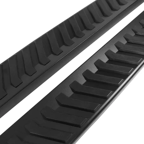 Miniatura 5 de IKON MOTORSPORTS, Estribos compatibles con Ford F150 2015-2026 y 2022-2025 F150 Lightning SuperCrew Cab, barra lateral de acero negro estilo V Nerf