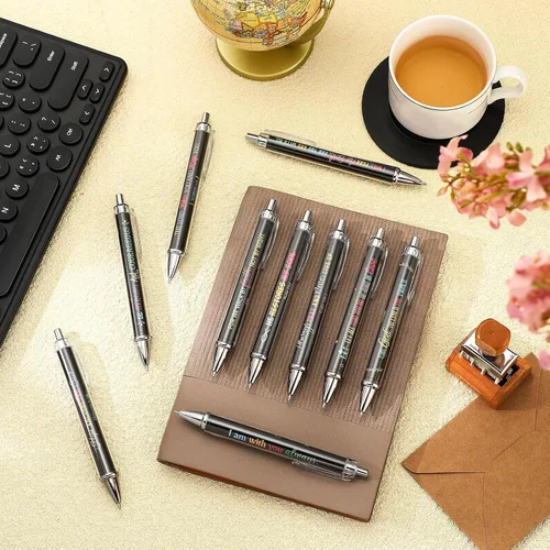 Miniatura 7 de Qeeenar 50 Piezas Bolígrafos de Punta de Bola con Versículos Bíblicos, Regalo Cristiano, Cosas de Citas Inspiradoras Divertidas, Bolígrafos de Punta