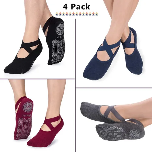Miniatura 2 de Ozaiic Calcetines antideslizantes para yoga pilates barre fitness hospital para mujer