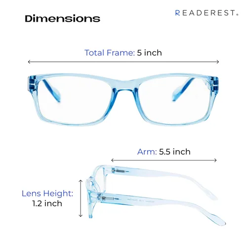 Miniatura 3 de Readerest - Lentes para lectura con bloqueo de luz azul, bisagras de resorte, protección UV