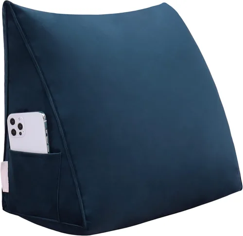 Miniatura 36 de Almohada de Cuña para Cabecero, Almohada Bolster Grande para Lectura, Almohadas para Sentarse en la Cama para Adultos, Cojín Triangular de Amarillo